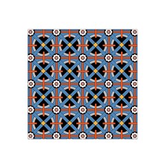 Pattern Weave Background Blue Red Black Satin Bandana Scarf