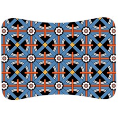 Pattern Weave Background Blue Red Black Velour Seat Head Rest Cushion