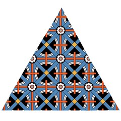 Pattern Weave Background Blue Red Black Wooden Puzzle Triangle