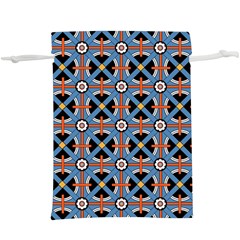 Pattern Weave Background Blue Red Black  Lightweight Drawstring Pouch (XL)