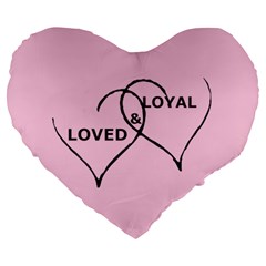 Loved & Loyal Large 19  Premium Heart Shape Cushions by myuique