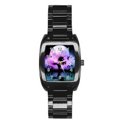 Wonderful Unicorn With Fairy In The Night Stainless Steel Barrel Watch by FantasyWorld7