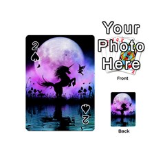 Wonderful Unicorn With Fairy In The Night Playing Cards 54 Designs (mini) by FantasyWorld7