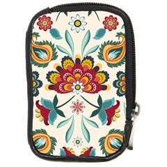 Baatik Print  Compact Camera Leather Case by designsbymallika