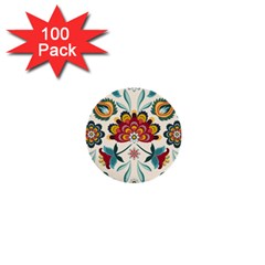 Baatik Print  1  Mini Buttons (100 Pack) 