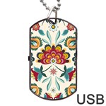 Baatik Print  Dog Tag USB Flash (One Side) Front