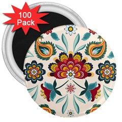 Baatik Print  3  Magnets (100 Pack)