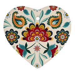 Baatik Print  Heart Ornament (two Sides) by designsbymallika