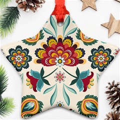 Baatik Print  Star Ornament (two Sides)