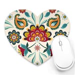 Baatik Print  Heart Mousepads Front