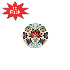 Baatik Print  1  Mini Buttons (10 Pack) 