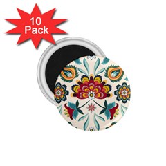 Baatik Print  1 75  Magnets (10 Pack) 