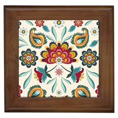 Baatik Print  Framed Tile by designsbymallika