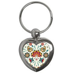 Baatik Print  Key Chain (heart)