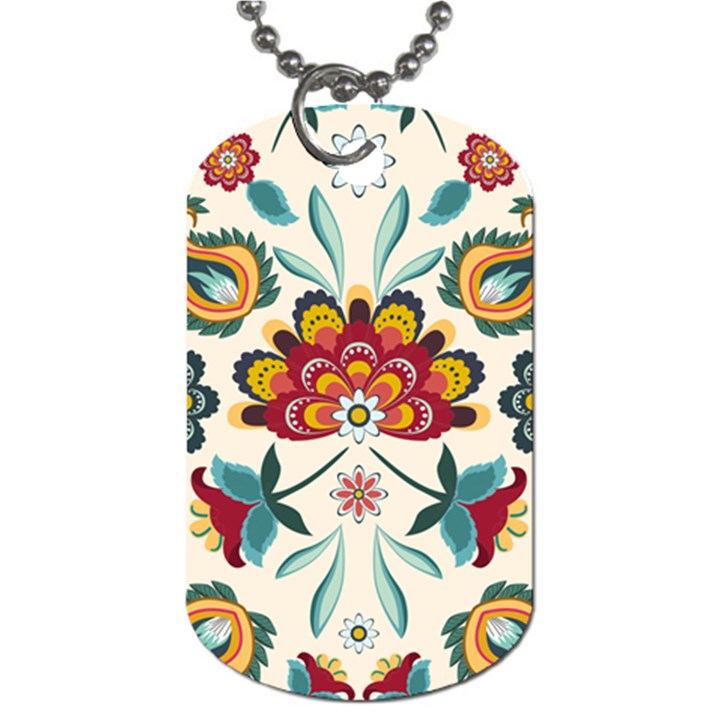 Baatik Print  Dog Tag (Two Sides)