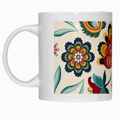 Baatik Print  White Mugs by designsbymallika