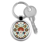 Baatik Print  Key Chain (Round) Front