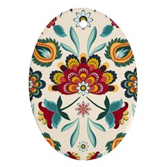 Baatik Print  Ornament (oval) by designsbymallika