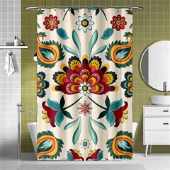 Baatik Print  Shower Curtain 48  X 72  (small)  by designsbymallika