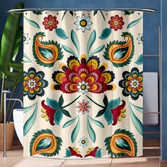 Baatik Print  Shower Curtain 60  X 72  (medium)  by designsbymallika