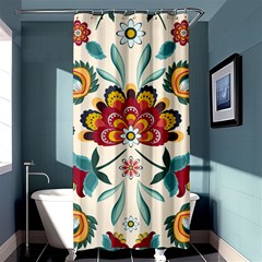 Baatik Print  Shower Curtain 36  X 72  (stall)  by designsbymallika