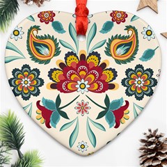 Baatik Print  Heart Ornament (two Sides)