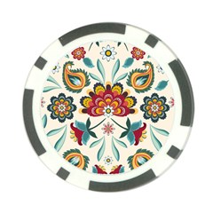 Baatik Print  Poker Chip Card Guard by designsbymallika