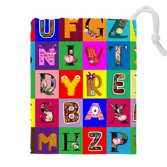 Alphabet Pattern Drawstring Pouch (5xl)