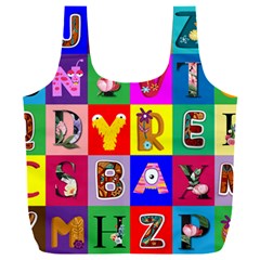 Alphabet Pattern Full Print Recycle Bag (xxl) by designsbymallika