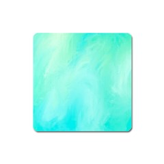 Blue Green Shades Square Magnet by designsbymallika