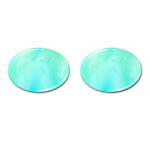 Blue Green Shades Cufflinks (Oval) Front(Pair)