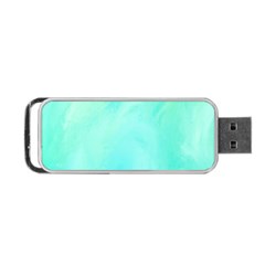 Blue Green Shades Portable Usb Flash (one Side) by designsbymallika