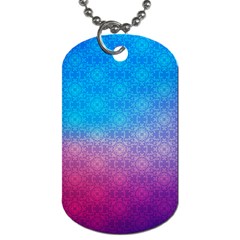 Blue Pink Shade Dog Tag (one Side) by designsbymallika