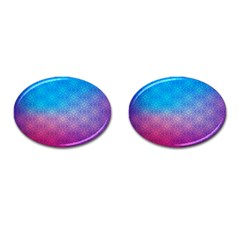 Blue Pink Shade Cufflinks (oval)