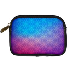 Blue Pink Shade Digital Camera Leather Case