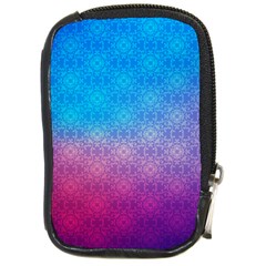 Blue Pink Shade Compact Camera Leather Case by designsbymallika