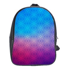 Blue Pink Shade School Bag (large) by designsbymallika