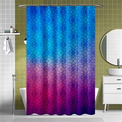 Blue Pink Shade Shower Curtain 48  X 72  (small)  by designsbymallika