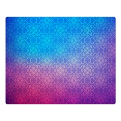 Blue Pink Shade Double Sided Flano Blanket (large)  by designsbymallika