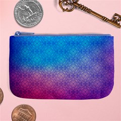 Blue Pink Shade Large Coin Purse by designsbymallika