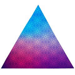 Blue Pink Shade Wooden Puzzle Triangle