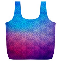 Blue Pink Shade Full Print Recycle Bag (xxxl) by designsbymallika