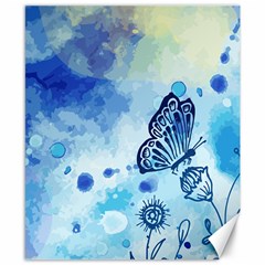 Blue Shaded Design Canvas 8  X 10  by designsbymallika