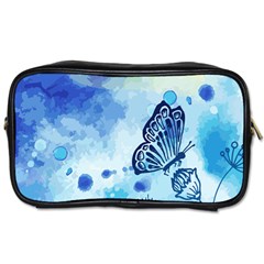 Blue Shaded Design Toiletries Bag (one Side) by designsbymallika