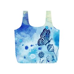 Blue Shaded Design Full Print Recycle Bag (s) by designsbymallika