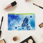 Blue Shaded Design Cosmetic Bag (XS) Front