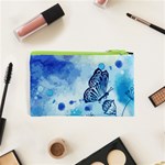 Blue Shaded Design Cosmetic Bag (XS) Back