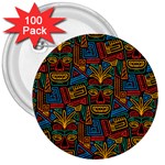 Boho Pattern 2 3  Buttons (100 pack)  Front