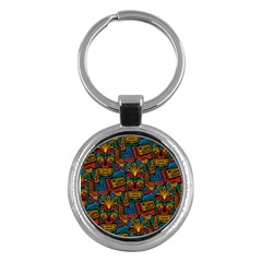 Boho Pattern 2 Key Chain (round) by designsbymallika