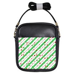 Christmas Paper Stars Pattern Texture Background Colorful Colors Seamless Copy Girls Sling Bag by Vaneshart